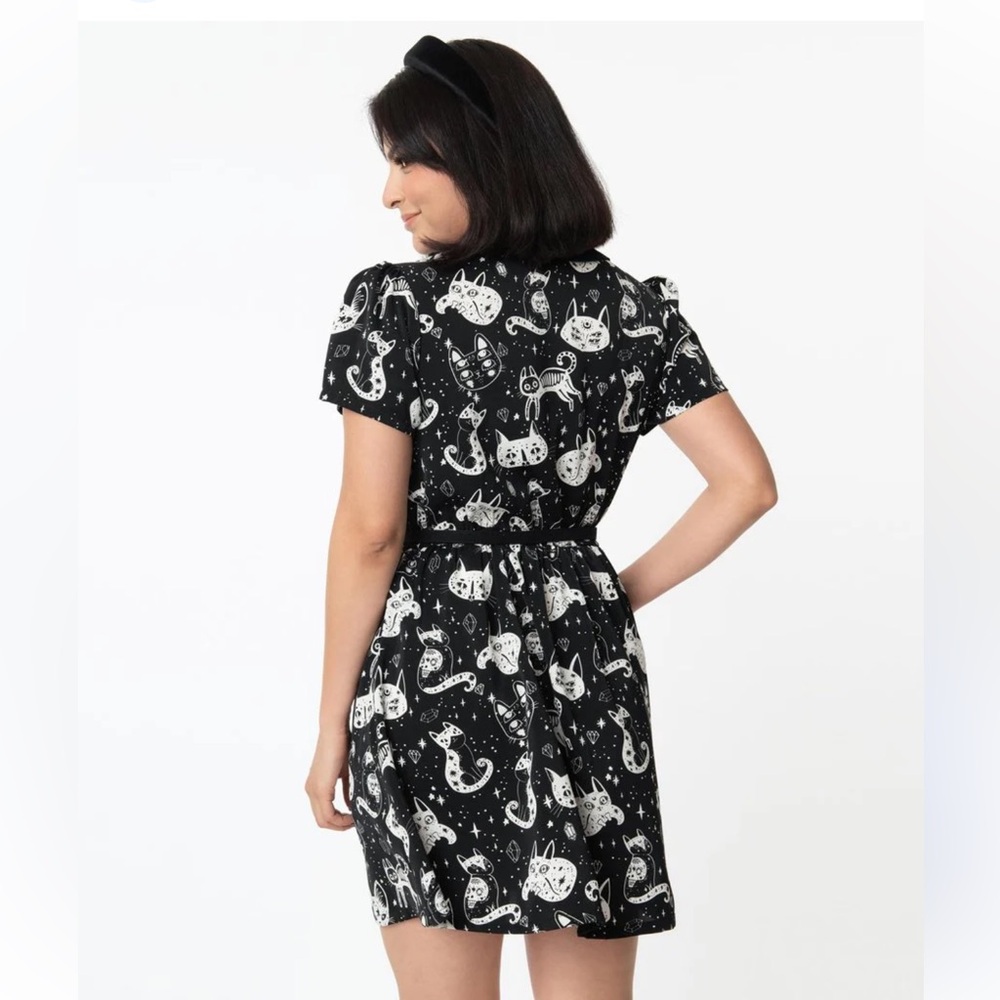 Unique Vintage Cats Dress Size XS - Picture 9 of 11